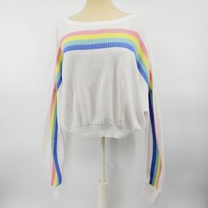 Wild Fable Rainbow Stripe Sweater XXL